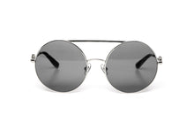 Blythe Sunglasses (Silver Metal Front/Gray CZ)