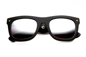 Palms Sunglasses (Matte Black/Silver Mirror)