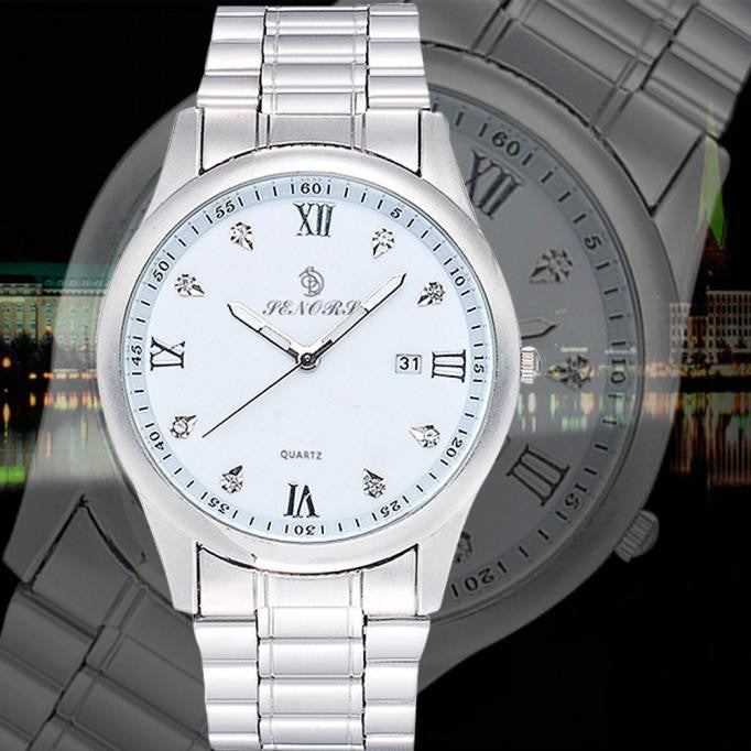 Men's Fashion Watch Stainless Steel Band Analog Quartz Wrist Watch